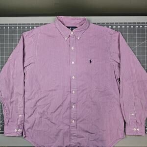 Polo Ralph Lauren Dress Shirt 16.5-34/35 Large Striped Classic Academia Preppy
